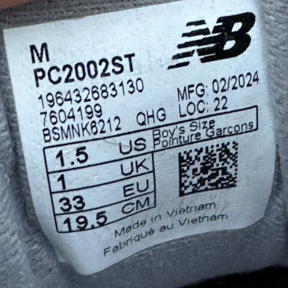 Size 1.5 - Big Kids New Balance‎ Shoes Sneakers 2002 Steel Lead PC2002ST - Picture 5 of 7